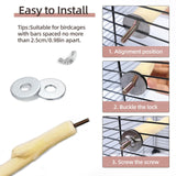 Hamiledyi Wood Bird Perch Stand Parrot Stand Branch Natural Wood Stick Paw Grinding Cage Accessories for Small Birds Parrots Parakeets Cockatiels Conures Lovebirds(2 Pcs)