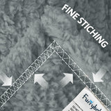 furrybaby Dog Blankets for Small Dogs, Puppy Small Fleece Blankets for Pets, Premium Cat Blanket, Sherpa Pet Blanket Washable for Pet Kitten Doggy (Grey, 24x32 in, S)