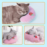 Whimsicalfox Cat Pillow for Indoor Cats, Ultra Soft Fluffy Cat Calming Pillow, Half Donut Cuddler with Cute Embroidery Pattern Providing Support of Pet Neck, Machine Washable