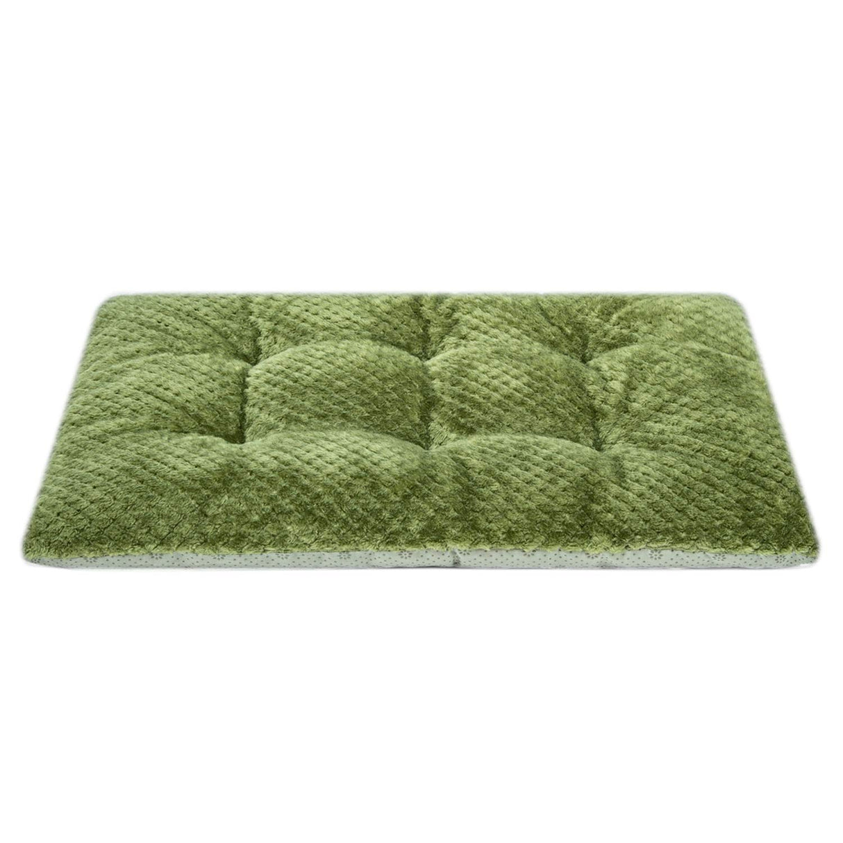WONDER MIRACLE Fuzzy Deluxe Pet Beds, Super Plush Dog or Cat Beds Ideal for Dog Crates, Machine Wash & Dryer Friendly (15" x 23", S-Olive Green)