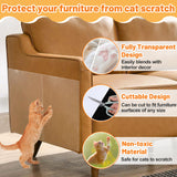 Cat Scratch Furniture Protector - Specially Designed for Leather Furniture, Easy to Remove Anti-Scratch Couch Protector from Cat, No Pins, 8 Pack