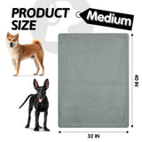 furrybaby Dog Blanket Soft Dog Blankets for Large Dogs Puppy Essentials Washable Sherpa Fleece Cat Blanket 32x40 Inches for Bed Furniture Couch Sofa (Medium, Grey)