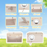 Tfwadmx Parakeet Nesting Box Transparent Bird Nest Box Wood Bird House for Cage Budgie Breeding Boxes for Parrotlets, Lovebirds and Other Small Sized Birds 7.8" x 4.7" x 4.7"