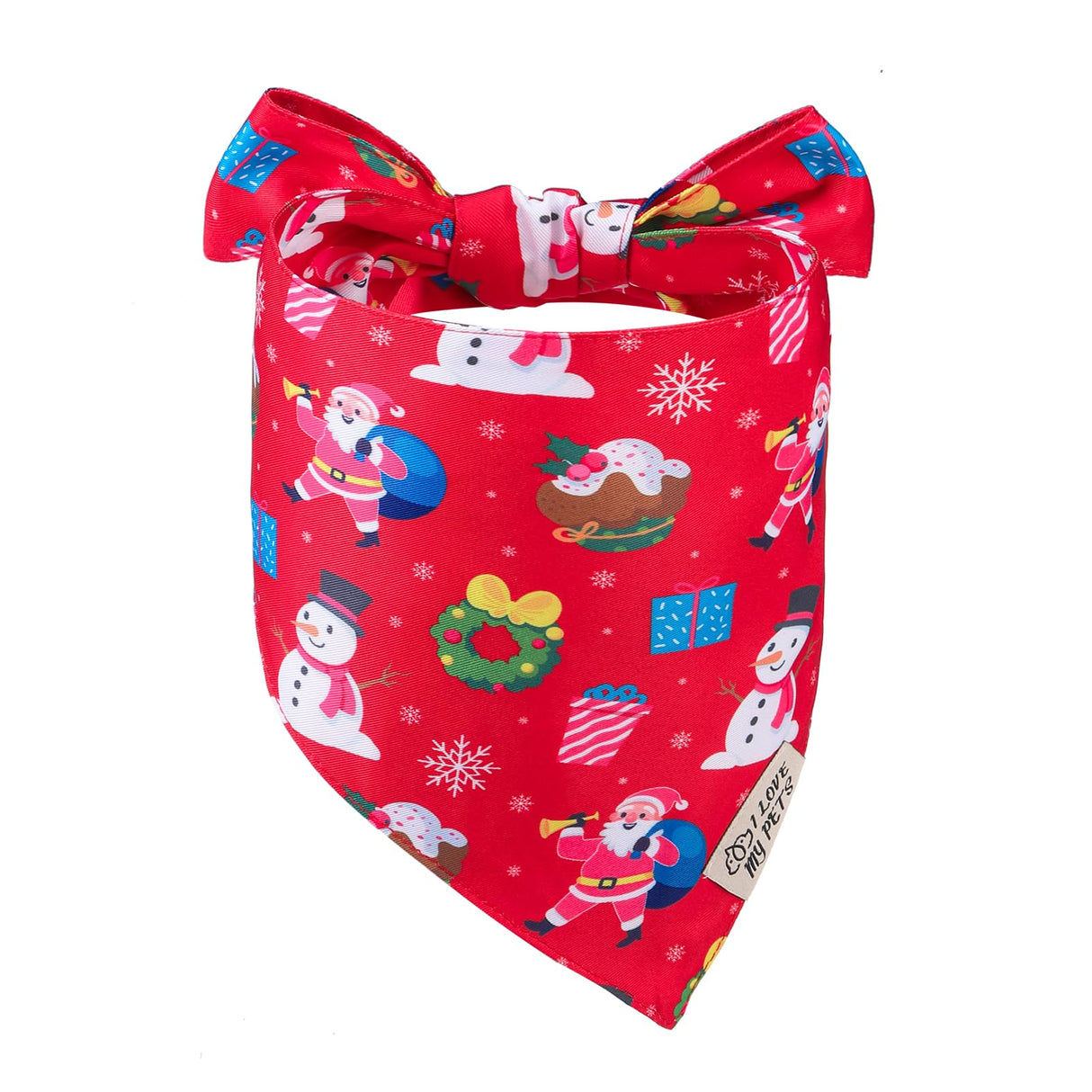SCENEREAL Christmas Dog Bandana, Double Side Dog Scarf for Small Medium Large Dogs Cats Puppy,Holiday Bandanas for Dogs Boys Girls, Premium & Soft Fabric Pet Accessories for Birthday Party Days