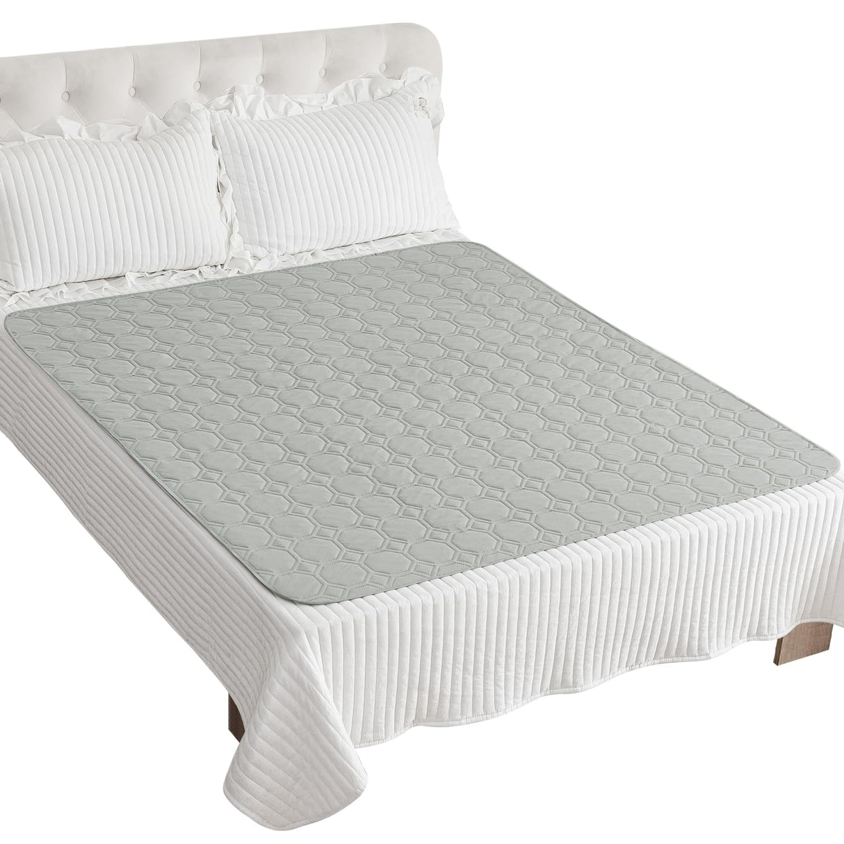 ZNSAYOTX Ultimate Cozy Blankets (82"x82") 100% Waterproof Bed Mat Blanket for Dog Pets, Couch Sofa Protector with Non-Slip Back Washable Durable, Pee Scratch Proof Easy to Clean (Light Grey)