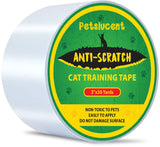 Petslucent Cat Scratch Furniture Protector Tape, Cat Anti Scratch Training Tape, Double Sided Clear Sticky Paws Guards for Carpet, Sofa, Couch, Door (3''x 30 Yards)