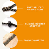 Dog & Field Deluxe Gundog Slip Leash - Olive Green. Soft Spliced Marine Rope Slip Leash for Dogs with Rubber Stopper, Easy to Slip On, No Collar Or Harness Needed. Training Lead for Dogs, One Size