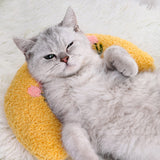 homelifthub Cat Pillows for Indoor Cat and Small Dog, Calming Dog Pillows, Half Donut Dog Cutated Calming Pillow, Cozy Cat Bed Pillow Cute Rabbit Pillows (Yellow)