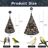 Parrot Cockatiel Warm House Bird Nest Bed All Season Hanging Hammock Birds Sleeping Bed Parrot Hideaway Bed Polyester Fabric Washable for Parakeet Cockatiels Budgies Lovebird