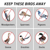 MP mypole Bird Scare Tape Ribbon, 2 * 300 Foot Reflective Tape Ribbon for Birds Woodpecker Scare Reflective Flash Tape Scare Birds Away for Outdoor, House, Garden, Patio, Orchard