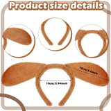 3 Sets Halloween Puppy Dog Costume - Dog Headband Ears, Tail & Bow Tie Accessories for Adults