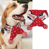 Dog Christmas Scarf Pet Puppy Xmas Knitted Costume Winter Warm Bandanas Neckerchief Cat Neck Warmer Apparel for Holiday Festive (Small, Red Black)