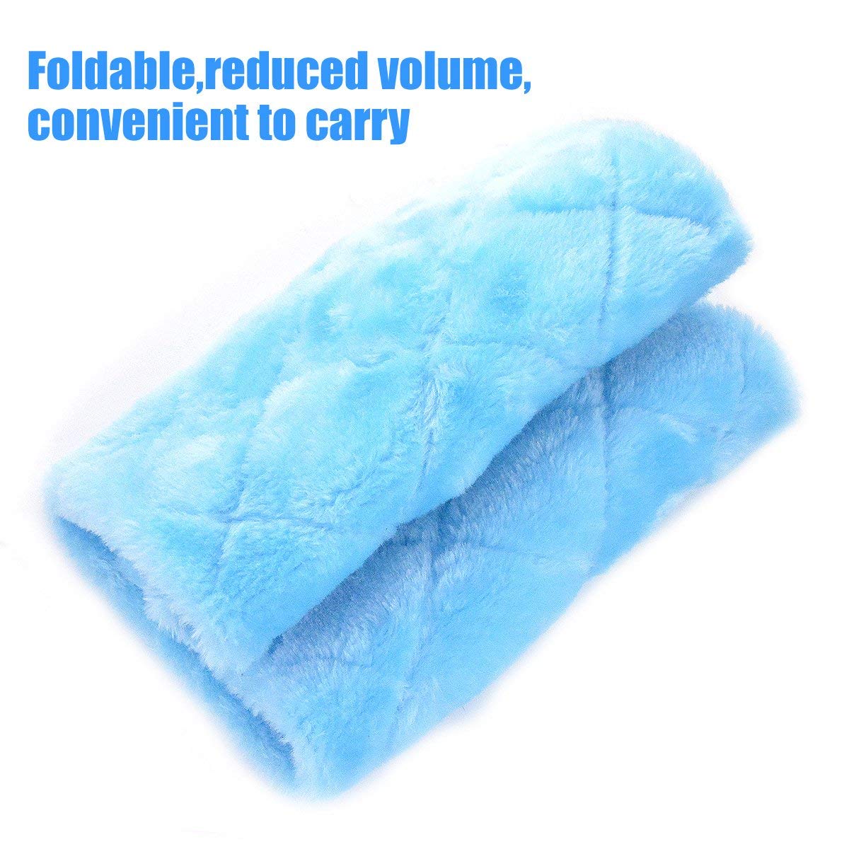 Winter Warm Bird Nest House Shed Hut Hanging Hammock Finch Cage Plush Fluffy Birds Hut Hideaway for Hamster Parrot Macaw Budgies Eclectus Parakeet Cockatiels Cockatoo Lovebird (M, Blue)