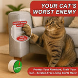 Anti-Scratch Tape for Furniture - Stop Cats from Scratching Couch, Chair Corners, Door Frames, Countertops, and Carpets, Clear Double-Sided Cat Training Tape, 2.5" x 16 Yards Roll