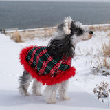 UNIPUP Dog Sweater Cloak, Pearl Cotton Bouclé Yarn Puppy Sweater, Cold Weather Coat Knitwear for Small Dogs, Classic Turtleneck Thick Dog Clothes with Thick Fluff DS-DP01L