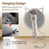 GooCare Cat Toy Scratcher Mat with Ball, 17" Size Natural Cotton Rope Dual Scratching Pad for Indoor Cats, Portable Furniture Protector for Wall, Carpets, Hand Washable (Yellow, 17"*17")