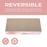 SIDAZON Cat Scratching Board cat Scratcher Cat Scratch Pad Cardboard cat scratchers for Indoor Cats Reversible Large Wide Corrugated with Catnip(2pcs)