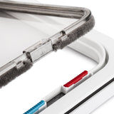 Depets Medium Cat Flap Door with 4 Way Lock (Outer Size 7.5" x 7.8"), Magnetic Pet Door Kit White, Weather-Resistant Cat Door for Cats & Doggy