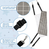 2 Pieces Reversible Cat Hanging Hammock Soft Breathable Pet Cage Hammock with Adjustable Straps and Metal Hooks Double-Sided Hanging Bed for Cats Small Dogs Rabbits, Medium