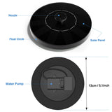 AUTGA Solar Fountain, Floating Solar Powered Water Fountain Pump for Bird Bath, Garden, Pond, Pool, Outdoor (1W)