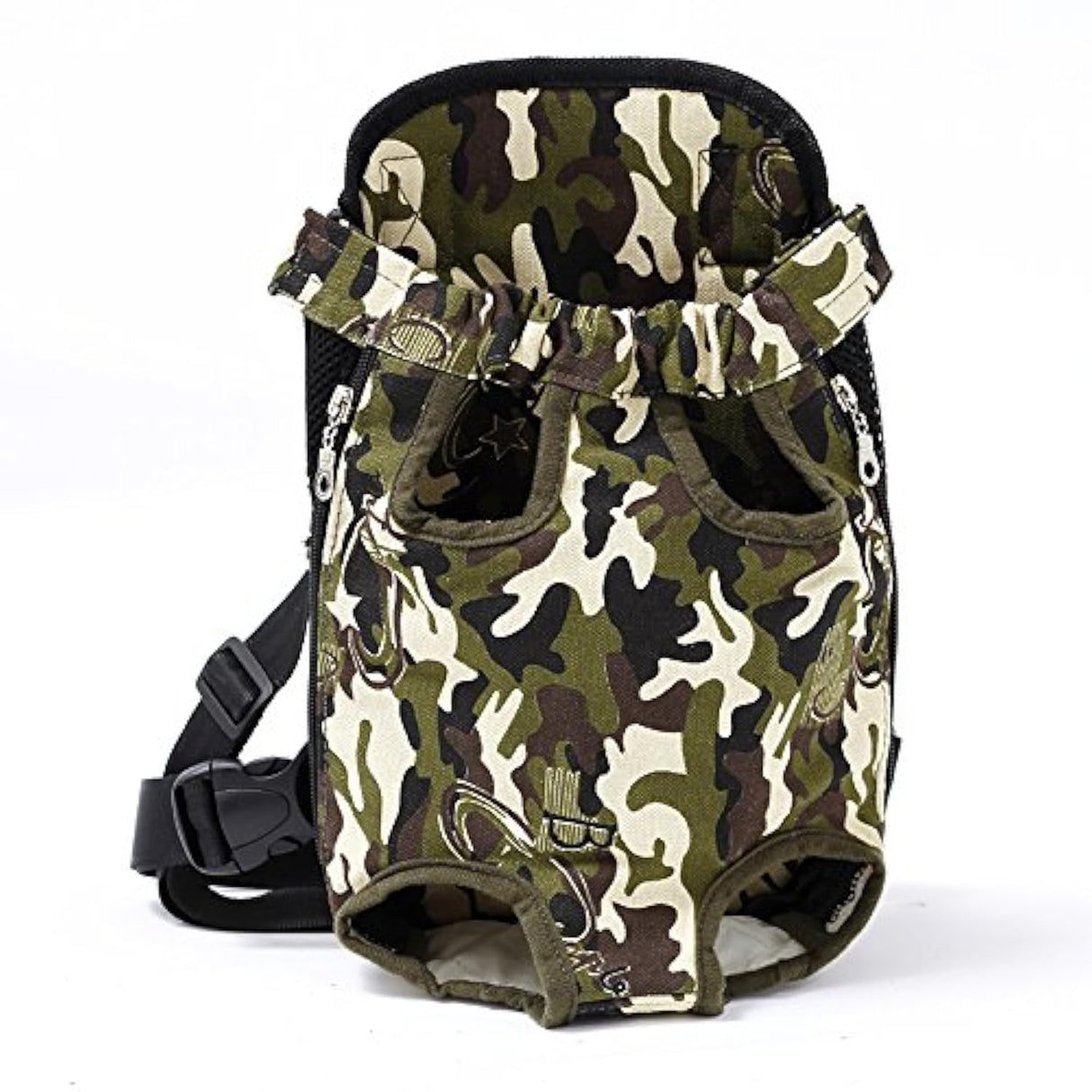 yelesley Pet Dog Carrier Backpack Mesh Camouflage Outdoor Travel Products Breathable Shoulder Handle Bags for Small Dog Cats (S, Camouflage)