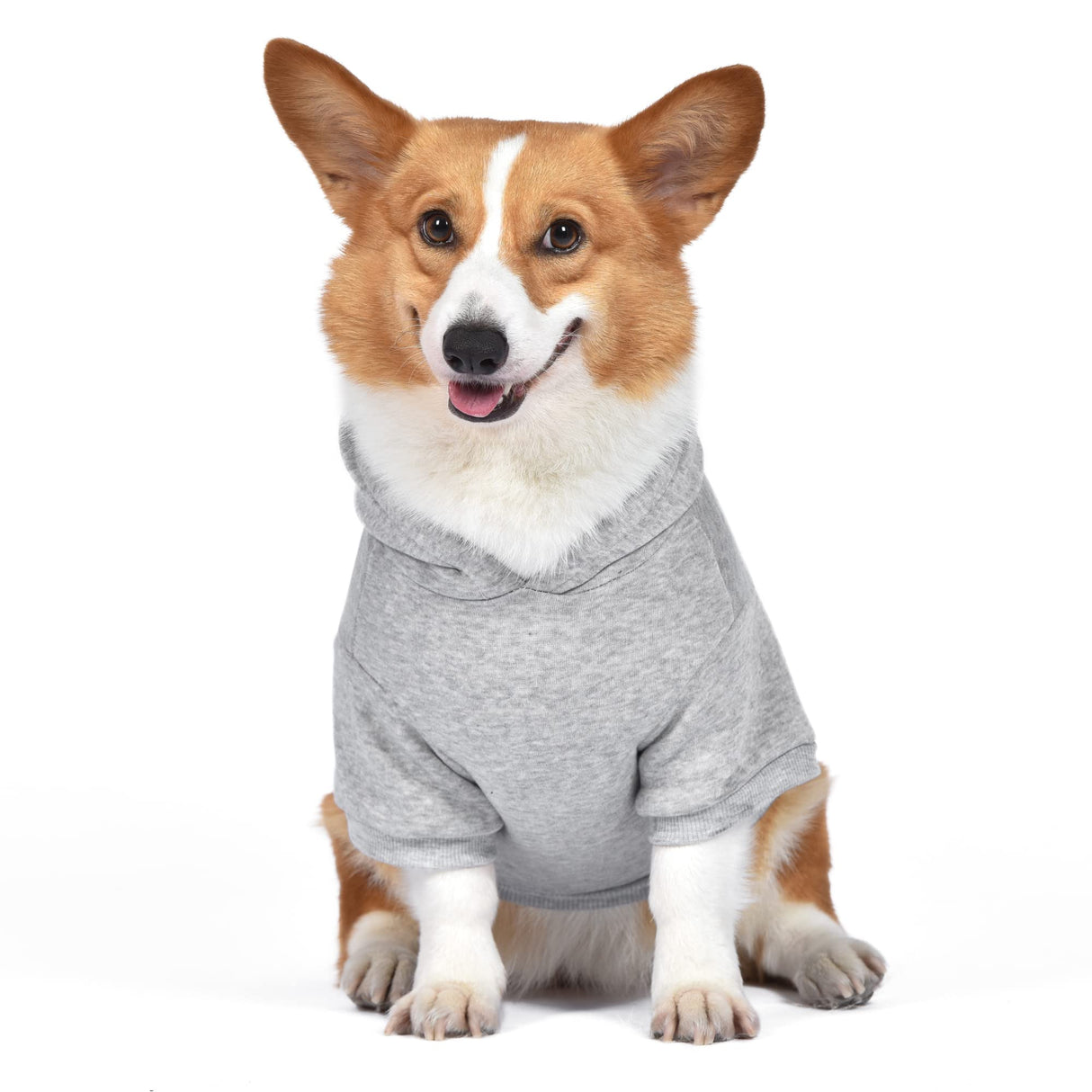 Star Wars for Pets The Mandalorian Dog Hoodie with Leash Attachment Hole - Pet Outerwear for Dogs - Officially Licensed Dog Apparel & Accessories, Grey, Size Small