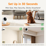 2K/3MP 5G WiFi Indoor Security Camera, Pet Camera with Speaker for Dog/Cat, Baby Monitor with Free Phone App, Motion & Noise Detection, Super Night Vision, 2-Way Talk, Cloud & SD Card Storage(P7)