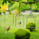 MIXXIDEA 3PK Hummingbird Perch, Hummingbird Swing with Metal Frame, Bird Swing with Wooden Dowel and Hanging Chain,Suitable for Hanging Indoor,Outdoor, Lawn,Patio,Garden