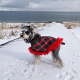 UNIPUP Dog Sweater Cloak, Pearl Cotton Bouclé Yarn Puppy Sweater, Cold Weather Coat Knitwear for Small Dogs, Classic Turtleneck Thick Dog Clothes with Thick Fluff DS-DP01L