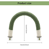 DVHEY Bird Stand Perch U Shape Hemp Rope Green Wood Parrot Perches for Small Birds,Parakeets Macaw Cockatiels Conures Love Birds Finches,Bird Training Educational Stand Toys (Small,1 Pack)