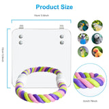 LOPERDEVE 5.9" Bird Mirror with Rope Perch Bird Toys Swing, Comfy Perch for Greys Amazons Parakeet Cockatiel Conure Lovebirds Finch Canaries