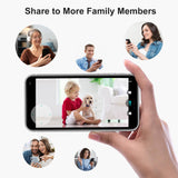 Adorbee Indoor Security Camera for Home: 2K 360° 5G & 2.4G WiFi Camera with Phone App - Pet Dog Baby Monitor with 2 Way Audio - Motion Detection Night Vision for House Room Monitoring