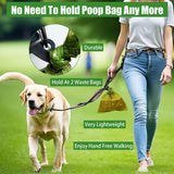 Dog Poop Bag Holder Dogs Waste Bag Carrier Pet Poop Bags Holders for Doggie Waste Bags Dispensers, Clip Carrier for Leash Small Doggy Puppy Hand Free Walking Accessory Attachment, Black