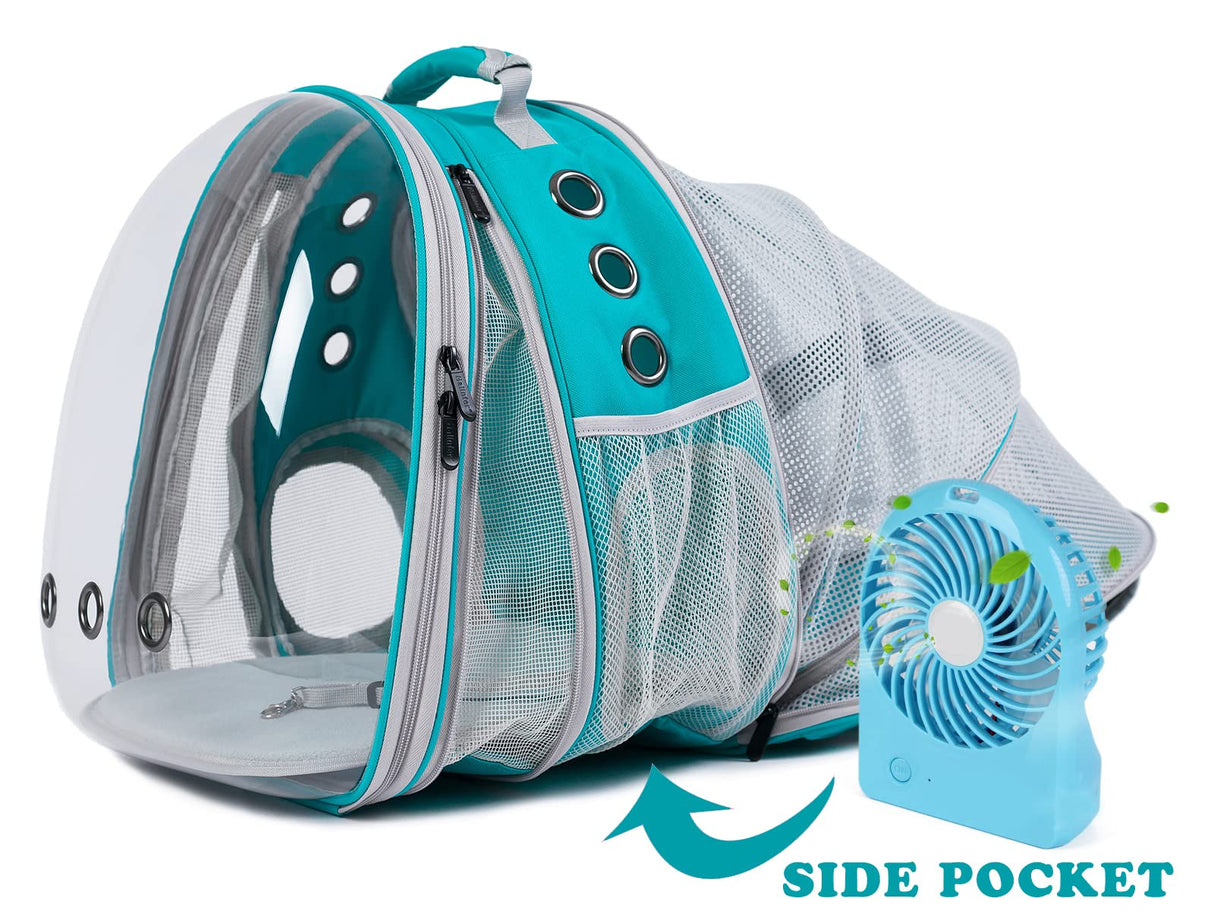 halinfer Portable Mini Fan for Cat Backpack Carrier, USB Rechargeable Battery Included Speed-Adjustable Fan for Pet Backpack