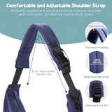 Avont Dog Sling for Small Dog Cats Under 15lbs, Hands-Free Crossbody Pet Carrier with Adjustable Padded Strap Extra Pocket, Safe Soft Pouch Bag for Puppies' Walks Outings -Denimblue