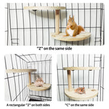Hamiledyi Birds Perch 2 Level Natural Hamster Standing Platform - Squirrel Gerbil Dwarf Wooden Chinchilla Cage Accessories - Small Animal and Parrots Activity Playground