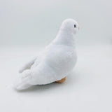 Simulation Stuffed Animal Toy - 8 inch Rock Pigeon, Cute Pigeon Gift (White)