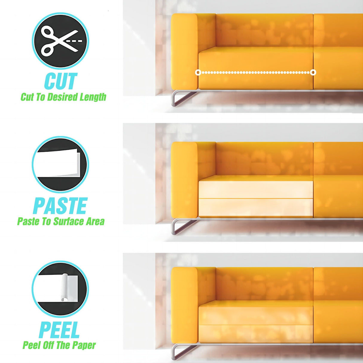 Polarduck Anti Cat Scratch Tape, 2.5 inches x 15 Yards Cat Training Tape, 100% Transparent Clear Double Sided Cat Scratch Deterrent Tape, Furniture Protector for Couch, Carpet, Doors, Pet & Kid Safe