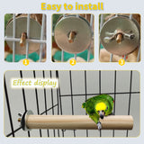 Hamiledyi Bird Perch for Cage Parakeet Stand Bird Cage Accessories Natural Wood Perch 5 Piece Set for Birds Platform Stick Playground for Small and Medium Sized Birds Cockatiel Parrot Conure