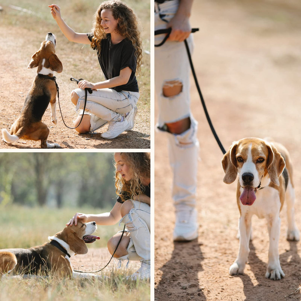JIPIMON Waterproof Dog Collar and Leash Set Adjustable Quick Release Buckle Collar Leash for Small Medium Large Dogs (Medium, Red)