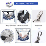 PERSUPER Cat Hammock Bed for Cage - 22x18 inch Adjustable Hanging Cat Bed Reversible hammocks for Indoor Cats, Soft Perch, Sleeping and Resting Sleepy Pad for Kitten Ferret Puppy or Small Pet