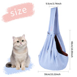 Small Dog Cat Sling Carrier,Hands Free Reversible Pet Carriers Bag,Pet Carrier Shoulder Crossbody Pet Slings Suitable for Puppy, Small Dogs, and Cats for Outdoor Travel (Blue)