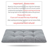 WONDER MIRACLE Fuzzy Deluxe Pet Beds, Super Plush Dog or Cat Beds Ideal for Dog Crates, Machine Wash & Dryer Friendly (15" x 23", S-Grey)