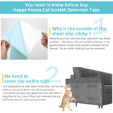 Cat Scratch Deterrent Tape, 16 PCS Anti Scratch Furniture Protector from Cats, Couch Corner Protectors, Sticky Paws for Cats, Training Tape, Self-Adhesive Cat Tape