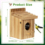 CLACKIBUKVYZ Small Bird House for Hummingbirds,Bird Houses for Outside,Humming Bird Houses for Outside,Outdoor Bird Box,Birdhouse,Bluebird House,Wooden Birdhouse with perches