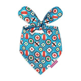 LunaMarie - Luxury Pet Birthday Bandanas -Premium & Silky Poly Fabric | 100% Handmade | Custom Shape Dual Layered (Sushi, Small)