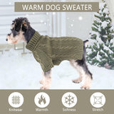 Dog Sweaters for Small Dogs Girl Fall Chihuahua Clothes Thick Small Dog Sweater Knitted Turtleneck Dog Clothes Stretchy Puppy Sweater Pet Pullover Knitwear Dog Outfits for Cold Weather (Green, Small)
