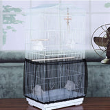 Bird Cage Seed Catcher, Airy Gauze Seeds Bird Cage Cover Guard Dust-Proof Universal Birdcage Accessories Parrot Bird Nylon Mesh Net Cover Stretchy Shell Skirt Traps Cage Basket (XL, Black)