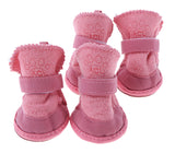 Small Dog Winter Booties, Cold Weahter Dog Shoes for Small Dogs, Boots for Cats, Yorkie, Chihuahua Cozy Boots Pink Size 2