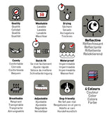 HALTI Leash for Dogs - Premium Nylon Puppy & Dog Leash, Reflective Neoprene-Padded Handle, Comfortable & Easy to Use. Suitable for Medium & Large Dogs (Size Large, Black)